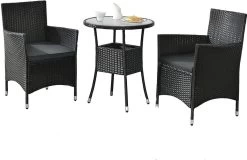 Polyrotan Balkonset - Bayamo - 3-delig - Zwart -Philips Hue Winkel 1200x779 6