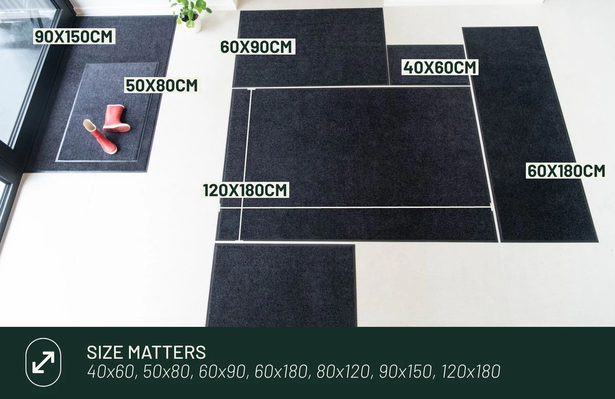 Deurmat Binnen Studio M - CLASSIC - Droogloopmat Binnen 60x80 Cm - GRIJS - Schoonloopmat - Antislip Deurmat - Inloopmat - Deurmat Voor Binnen Of Buiten - Verschillende Afmetingen En Kleuren 5 Deurmat Binnen Studio M - CLASSIC - Droogloopmat Binnen 60x80 Cm - GRIJS - Schoonloopmat - Antislip Deurmat - Inloopmat - Deurmat Voor Binnen Of Buiten - Verschillende Afmetingen En Kleuren - Afbeelding 3