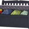 Keter Eden Garden Bench Opbergbank - 265L - 140x60x84cm - Zwart/Grijs -Philips Hue Winkel 1200x795