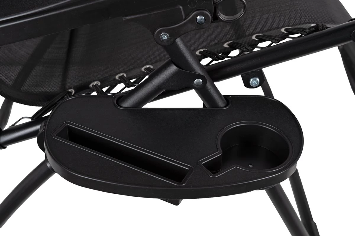 Luxe Ligstoel Met Hoofdsteun & Voetsteun - Verstelbare Rugleuning - Zonnebed Relaxstoel Voor Tuin/Terras/Strand/Balkon/Zwembad/Camping - Inklapbaar - Weerbestendig - Zwart 7 Luxe Ligstoel Met Hoofdsteun & Voetsteun - Verstelbare Rugleuning - Zonnebed Relaxstoel Voor Tuin/Terras/Strand/Balkon/Zwembad/Camping - Inklapbaar - Weerbestendig - Zwart - Afbeelding 5