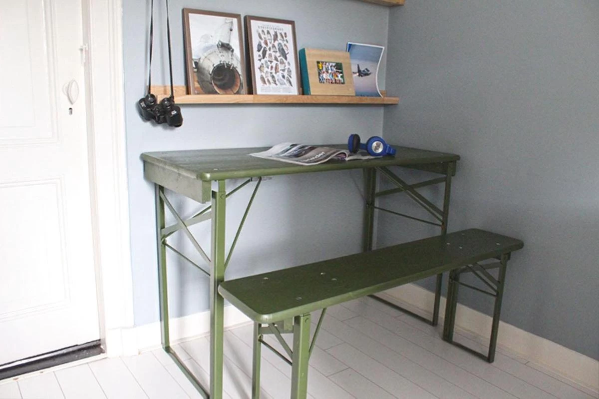 MaximaVida Inklapbare Biertafel Berlijn 120 X 50 Cm Olijfgroen - FSC Hout 10 MaximaVida Inklapbare Biertafel Berlijn 120 X 50 Cm Olijfgroen - FSC Hout - Afbeelding 8