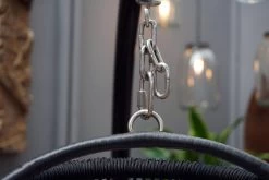 Merkloos Hangstoel Norway - Zwart Wicker & Touw Luxe Egg Hangstoel Met Dikke Antraciete Kussens Met Frame - Inklapbare Basket -Philips Hue Winkel 1200x800 149