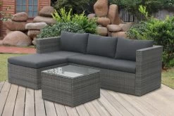 MaxxGarden Loungeset – Rattan Hoekset - 4 Persoons - Incl. Salontafel - Grijs -Philips Hue Winkel 1200x800 284