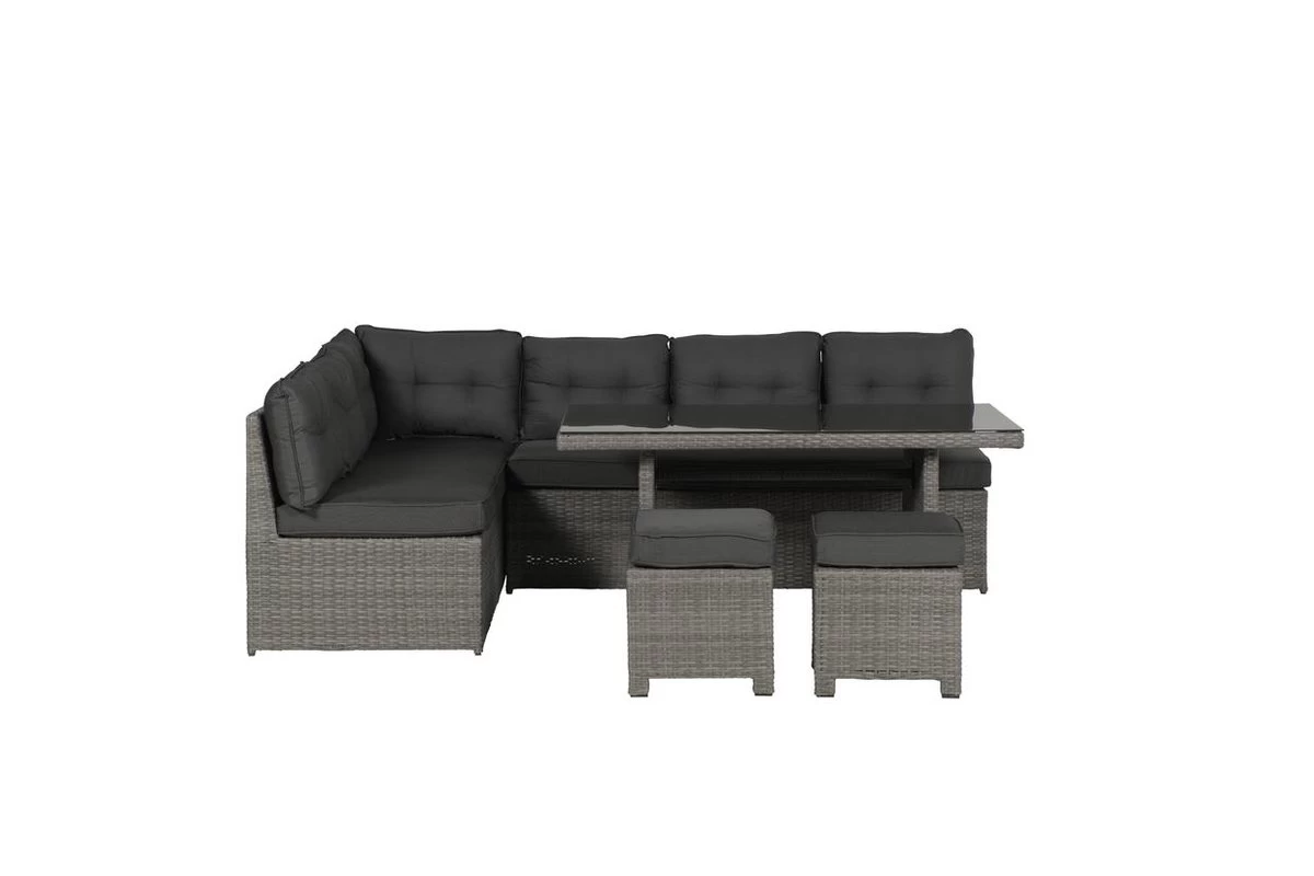 Garden Impressions Lapa Lounge Dining Set 5-delig - Wicker - Grijs 8 Garden Impressions Lapa Lounge Dining Set 5-delig - Wicker - Grijs - Afbeelding 6