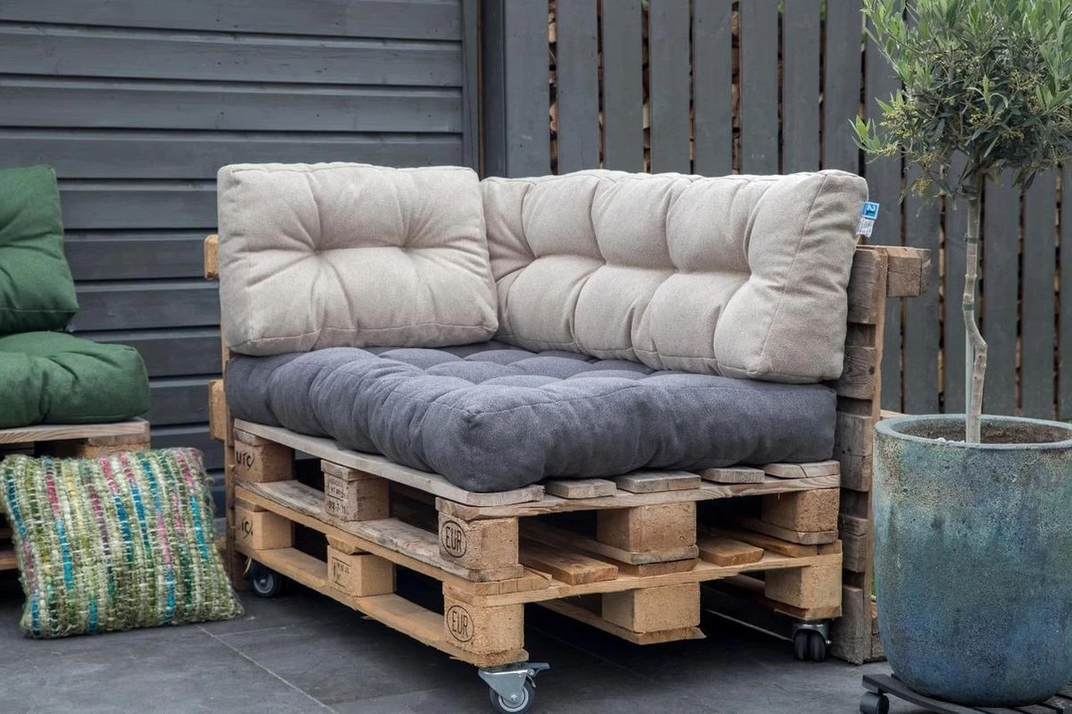 2L Home & Garden Rugkussen Metro Grijs - 60 X 40cm 10 2L Home & Garden Rugkussen Metro Grijs - 60 X 40cm - Afbeelding 8