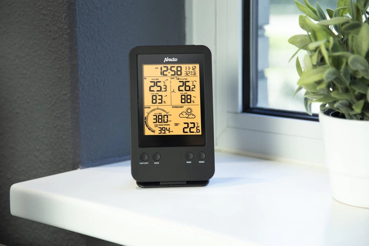 Alecto WS-3400 - Professioneel Weerstation Met Draadloze Buitensensor - 4-in-1 8 Alecto WS-3400 - Professioneel Weerstation Met Draadloze Buitensensor - 4-in-1 - Afbeelding 6