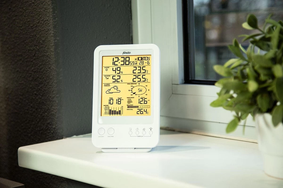 Alecto WS-4800 - Professioneel Weerstation Met Draadloze Buitensensor - 6-in-1 10 Alecto WS-4800 - Professioneel Weerstation Met Draadloze Buitensensor - 6-in-1 - Afbeelding 8