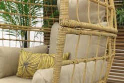 Lola Egg Relaxstoel - Natural Sand - Mand Stoel -Philips Hue Winkel 1200x800 53