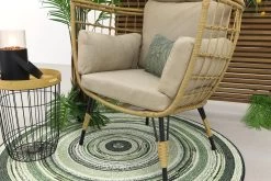 Lola Egg Relaxstoel - Natural Sand - Mand Stoel -Philips Hue Winkel 1200x800 54