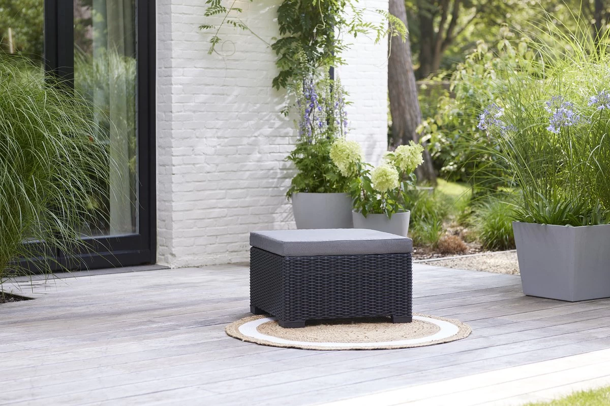 Allibert California Chaise Longue Loungeset - 3 A 4 Personen - Grafiet 13 Allibert California Chaise Longue Loungeset - 3 A 4 Personen - Grafiet - Afbeelding 11