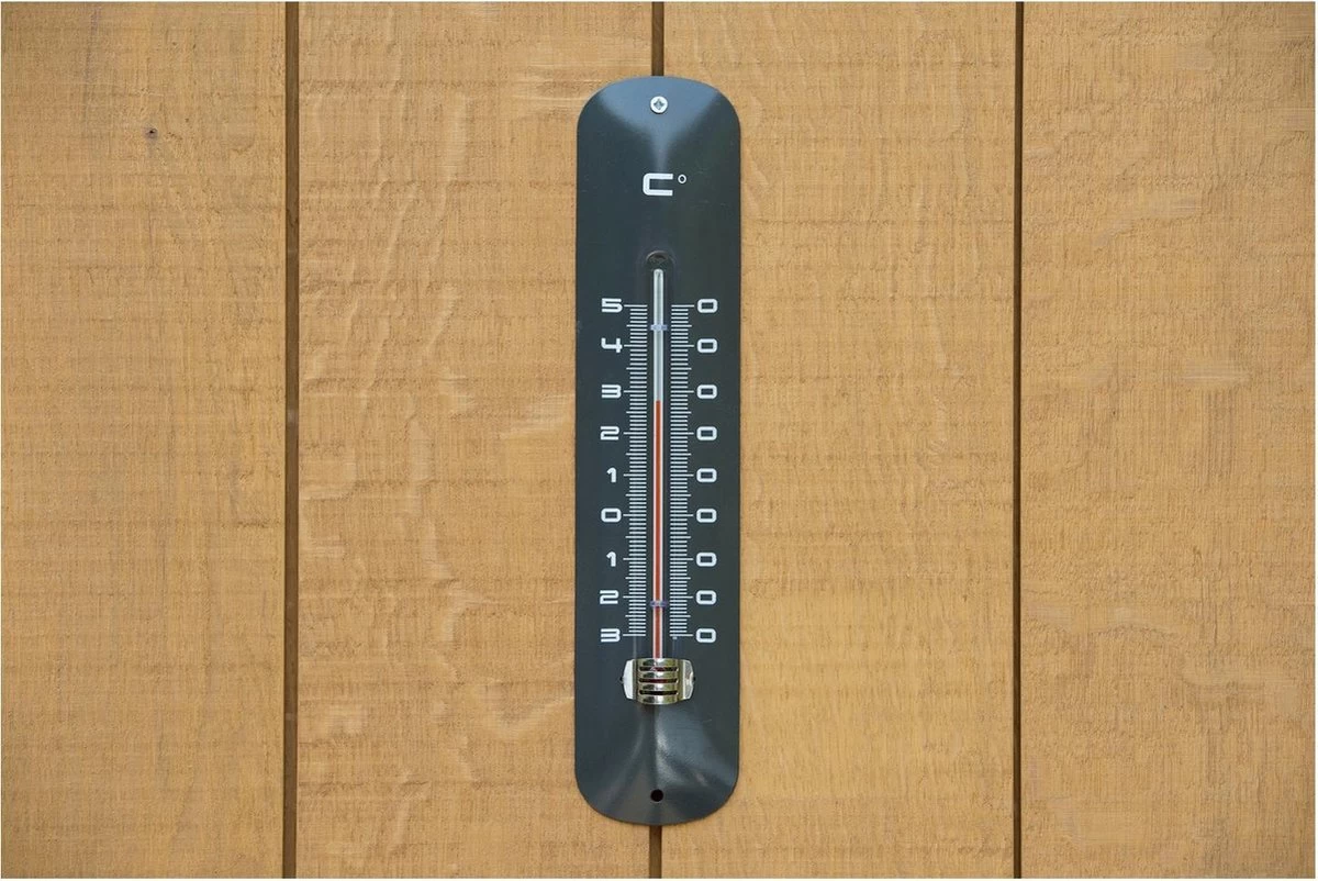 Merkloos Binnen/buiten Thermometer Grijs Van Metaal 6.5 X 30 Cm -Binnen/buitenthemometers - Temperatuurmeters 4 Merkloos Binnen/buiten Thermometer Grijs Van Metaal 6.5 X 30 Cm -Binnen/buitenthemometers - Temperatuurmeters - Afbeelding 2