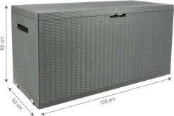 Verrijdbare Tuinkussen Opbergbox - Rattan Look - Zwart - 350 Liter -Philips Hue Winkel 1200x804 9