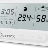 Qumax Digitale Hygrometer - Thermometer Voor Binnen - Luchtvochtigheidsmeter Met Halfjaar Accu - Wit