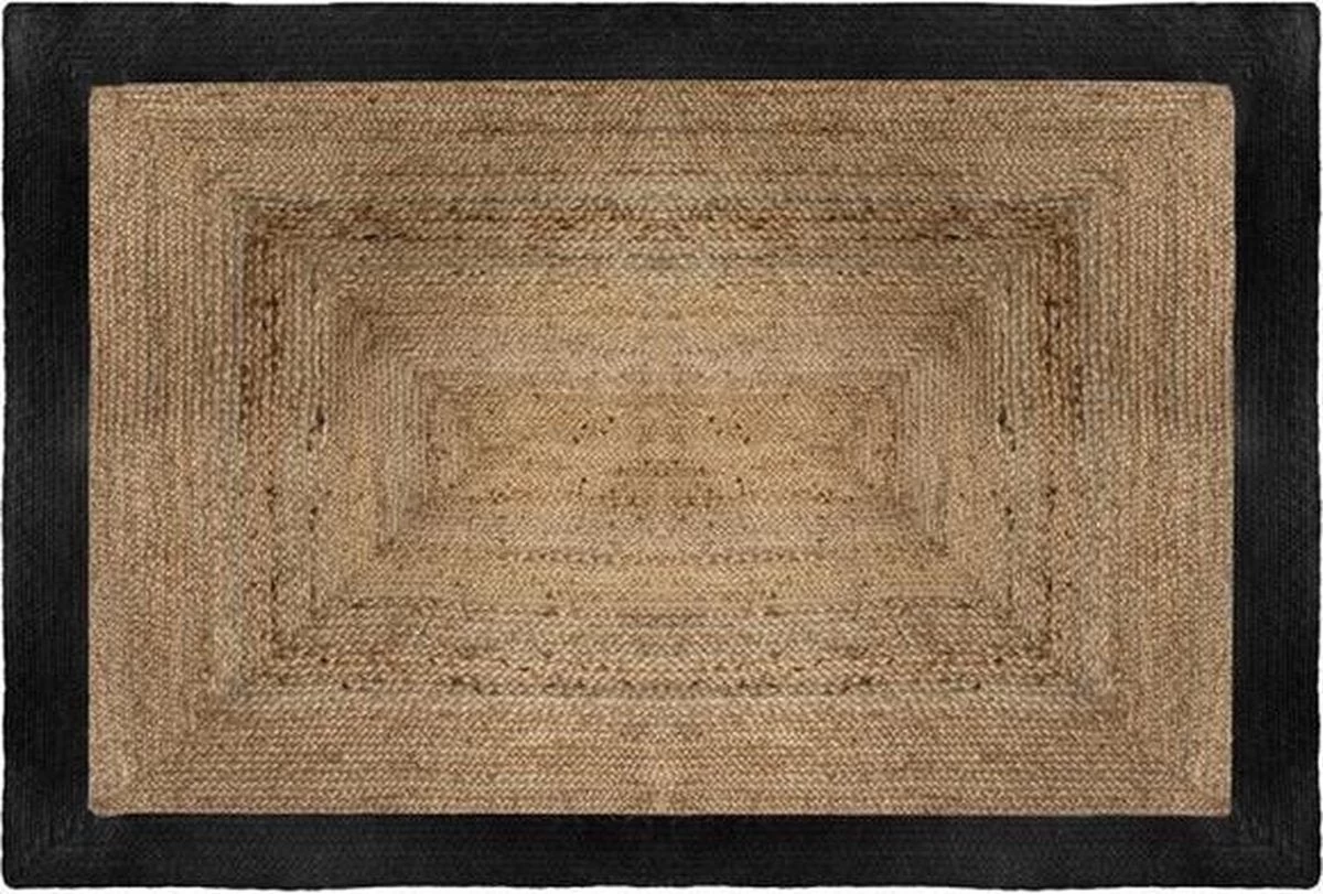 Jute Kleed Met Zwarte Rand 170 Cm X 120 Cm 3 Jute Kleed Met Zwarte Rand 170 Cm X 120 Cm
