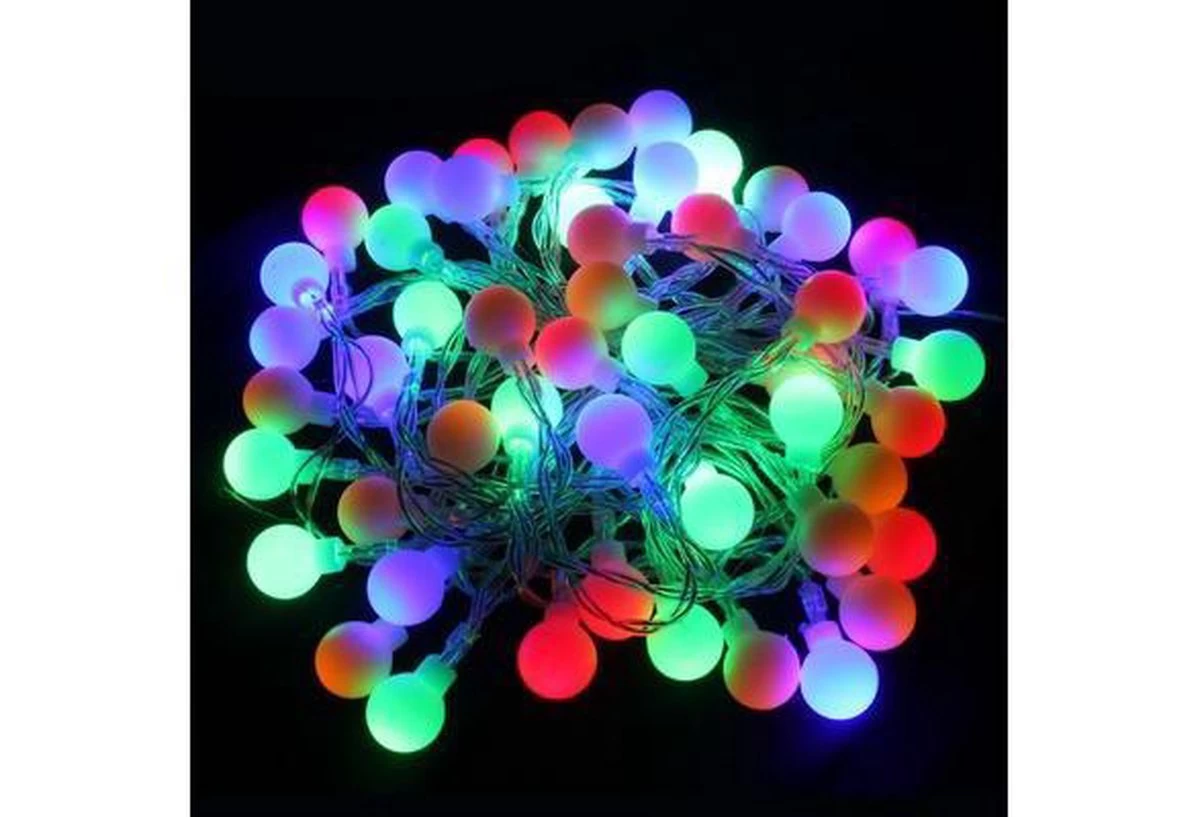Gekleurde Feestverlichting LED - 50 Lampen - 15 M - Multi Kleur 4 Gekleurde Feestverlichting LED - 50 Lampen - 15 M - Multi Kleur - Afbeelding 2