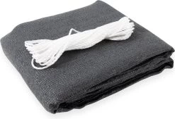 Casa Pura HDPE Balkonscherm - Privacyscherm - Balkondoek - Zichtdoek - Grijs - 90 X 500 Cm