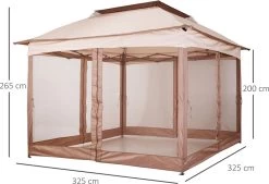 Outsunny Paviljoen Met Zijwanden Partytent Tuintent Popup 3,25 X 3,25 M Khaki 840-166 22 Outsunny Paviljoen Met Zijwanden Partytent Tuintent Popup 3,25 X 3,25 M Khaki 840-166 -Philips Hue Winkel 1200x820 8