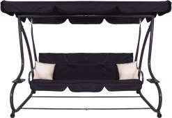 Springos Schommelbank | Linda-Schommel | 3-zits | Waterafstotend | Inclusief 2 Kussens | Verstelbare Luifel | 162 X 200 X 120 Cm | Zwart -Philips Hue Winkel 1200x824 2