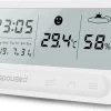 Spoused Digitale Hygrometer - Thermometer Voor Binnen - Luchtvochtigheidsmeter - Weerstation - Wit