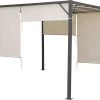 MaxxGarden Pergola - Partytent - Tuinpaviljoen Met één Gesloten Zijkant - 3x3x2,3 M - Cream -Philips Hue Winkel 1200x825