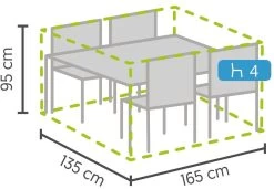 Weersbestendige Beschermhoes Tuinset (S) | 165 X 135 X 95 Cm | Premium | Waterproof | TÜV Rheinland Gecertificeerd | Hoes Voor Tuin | Waterdicht | Solution Dyed (verkleuring Onmogelijk) | Grijs / Antraciet -Philips Hue Winkel 1200x832