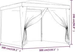 Prolenta Premium Partytent Met 4 Mesh Zijwanden 3x3 M HDPE Antracietkleurig -Philips Hue Winkel 1200x840 2