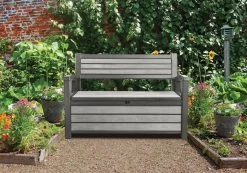 Keter - Hudson Bench Box - 2-zits Bank - Opbergbox - Hout Look & Feel - 227L - 138x63x89cm - Antraciet 17 Keter - Hudson Bench Box - 2-zits Bank - Opbergbox - Hout Look & Feel - 227L - 138x63x89cm - Antraciet -Philips Hue Winkel 1200x841