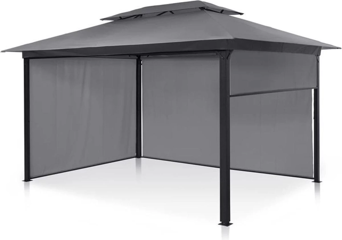 Blumfeldt Grandezza Cortina Tuinpaviljoen , 6 X6 Cm Stalen Frame Met Poedercoating , Overdekt Oppervlak Van 3 X 4 Meter , Polyester 3 Blumfeldt Grandezza Cortina Tuinpaviljoen , 6 X6 Cm Stalen Frame Met Poedercoating , Overdekt Oppervlak Van 3 X 4 Meter , Polyester