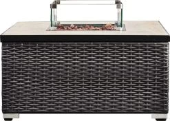 Teamson Home Vierkant Propaan Gas Vuurtafel - Vuurkorf Buiten - Geen Rook - Terrashaard - Rotan/Metaal - Met Windscherm, Lavastenen & Omslag 35 Teamson Home Vierkant Propaan Gas Vuurtafel - Vuurkorf Buiten - Geen Rook - Terrashaard - Rotan/Metaal - Met Windscherm, Lavastenen & Omslag -Philips Hue Winkel 1200x855 7