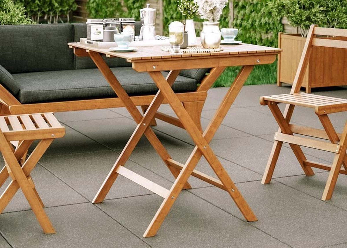 Bistro Set Hout Balkonset FSC – Patio Set Tuin – Houten Frans Tuinsetje – Kleine Tuinset – Complete Kleine Balkon Tafelset Met Gratis Bijzettafel – Hardhout FSC Balkonstoelen & Balkon Tafel - Tuintafel En Stoelen - Bistroset Van Hout – Balcony Set 10 Bistro Set Hout Balkonset FSC – Patio Set Tuin – Houten Frans Tuinsetje – Kleine Tuinset – Complete Kleine Balkon Tafelset Met Gratis Bijzettafel – Hardhout FSC Balkonstoelen & Balkon Tafel - Tuintafel En Stoelen - Bistroset Van Hout – Balcony Set - Afbeelding 8