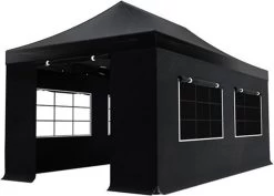 Easy Up 3x6m Zwart Luxe Partytent Opvouwbaar