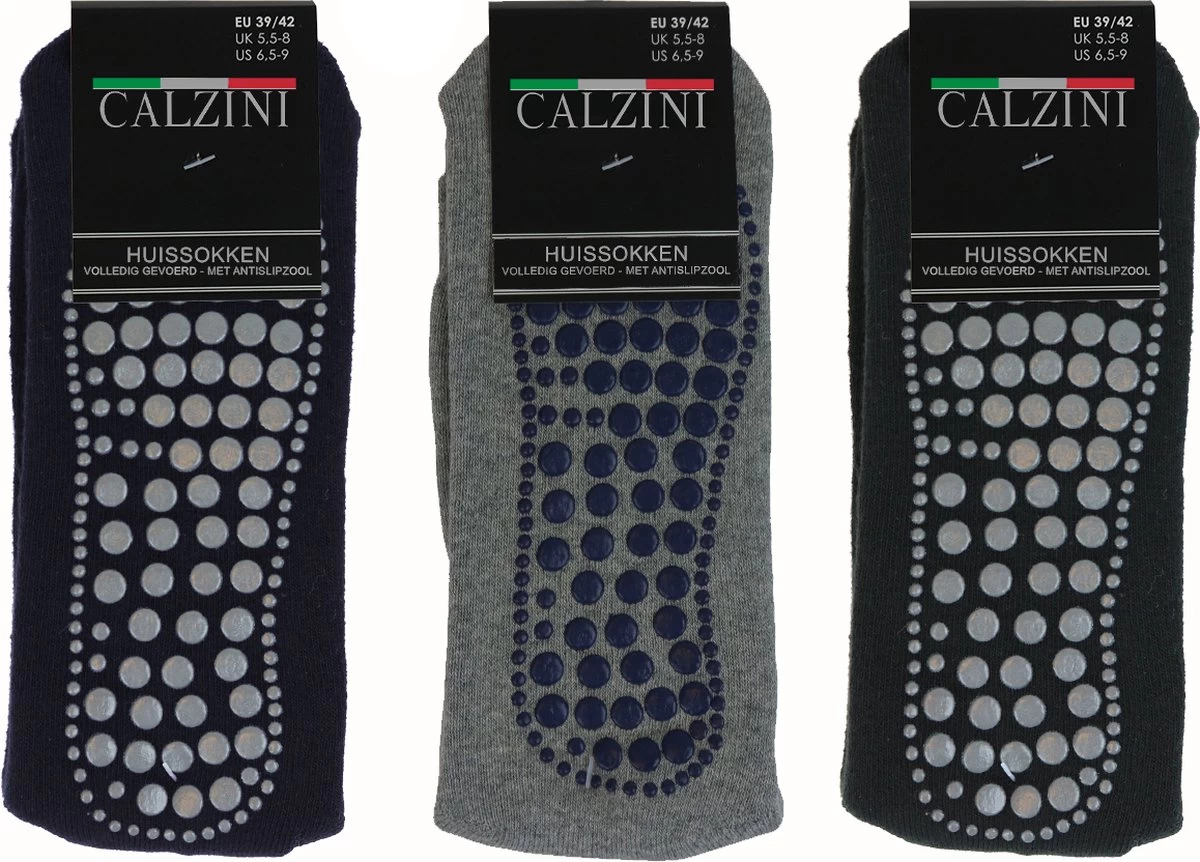Merkloos Anti-slip Huissokken - 3 Paar - Maat 43-46 4 Merkloos Anti-slip Huissokken - 3 Paar - Maat 43-46 - Afbeelding 2