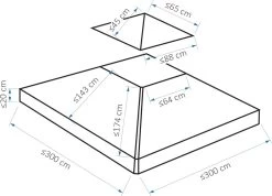 Outsunny Vervangend Dak Voor Metalen Tuinpaviljoen Paviljoen Partytent Tuintent 3x3 84C-041 -Philips Hue Winkel 1200x864 1
