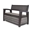 Keter - Hudson Bench Box - 2-zits Bank - Opbergbox - Hout Look & Feel - 227L - 138x63x89cm - Antraciet -Philips Hue Winkel 1200x873