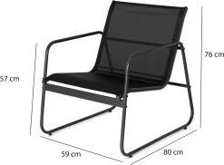 909 Outdoor Tuinset Camilla - 4-delig - Dubbele Zitbank - 2 Stoelen - Tafel - Stalenframe -Philips Hue Winkel 1200x882