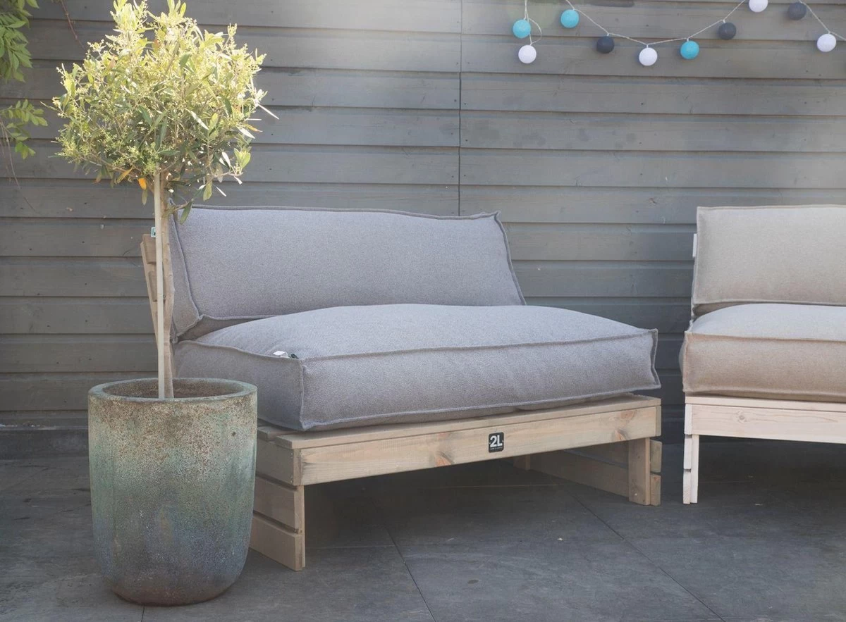 2L Home & Garden Rugkussen Metro Lounge Grijs - 120 X 40cm 7 2L Home & Garden Rugkussen Metro Lounge Grijs - 120 X 40cm - Afbeelding 5