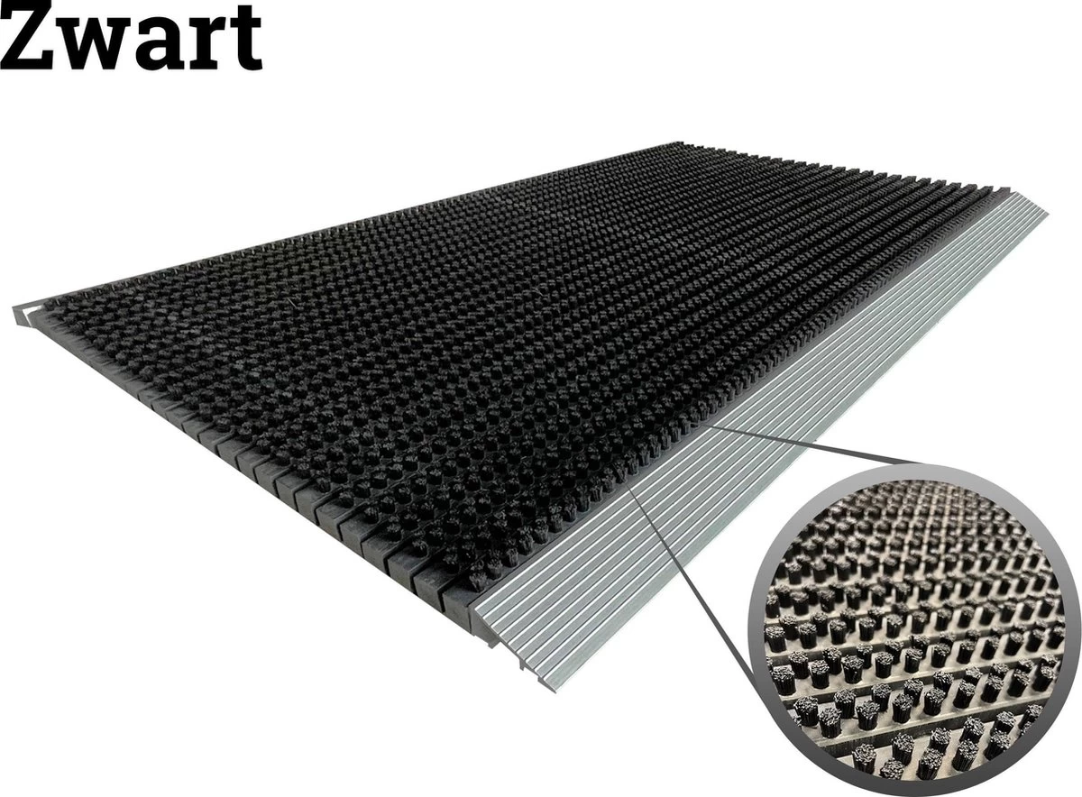 Nieuw: Extra Groot! Buitenmat: ADmat Borstelmat Zwart 90x60 Cm (bxd) Deurmat Voor Buiten 3 Nieuw: Extra Groot! Buitenmat: ADmat Borstelmat Zwart 90x60 Cm (bxd) Deurmat Voor Buiten