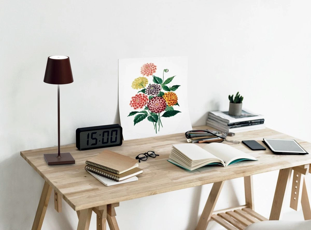 Zafferano - Poldina Pro Hoog - Bruin/ Roest - H38cm - Ledlamp - Terraslamp - Bureaulamp – Tafellamp – Snoerloos – Verplaatsbaar – Duurzaam - Voor Binnen En Buiten – LED - Dimbaar - 3000K – IP54 Spat Waterdicht - USB Oplaadbaar 6 Zafferano - Poldina Pro Hoog - Bruin/ Roest - H38cm - Ledlamp - Terraslamp - Bureaulamp – Tafellamp – Snoerloos – Verplaatsbaar – Duurzaam - Voor Binnen En Buiten – LED - Dimbaar - 3000K – IP54 Spat Waterdicht - USB Oplaadbaar - Afbeelding 4