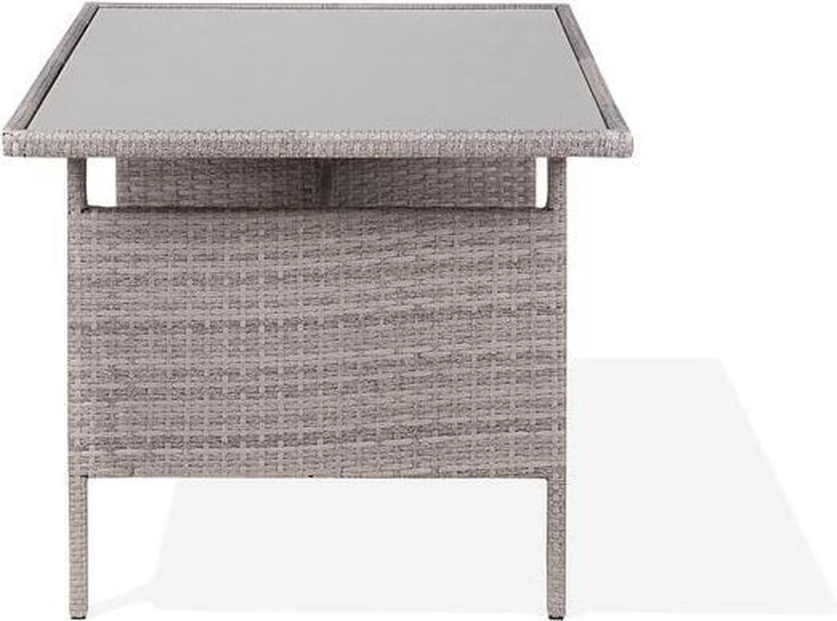 Beliani VITERBO - Loungeset Voor 8 - Grijs - PE Rotan 15 Beliani VITERBO - Loungeset Voor 8 - Grijs - PE Rotan - Afbeelding 13