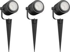 Calex Smart Outdoor 24v Tuinverlichting - Set Van 3 Slimme Grondspots - RGB En Warm Wit Licht - Zwart -Philips Hue Winkel 1200x894 3