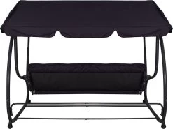Springos Schommelbank | Linda-Schommel | 3-zits | Waterafstotend | Inclusief 2 Kussens | Verstelbare Luifel | 162 X 200 X 120 Cm | Zwart -Philips Hue Winkel 1200x897 1