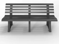 Casaria Tuinbank Orchidea – Kunststof/240kg Belastbaar – Antraciet -Philips Hue Winkel 1200x897