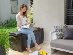 Opbergbox Tuin - Kussenbox Waterdicht - Bruin - Zitbox Kussenbox Voor Buiten - Voor Tuinmeubelen - Tuinkussens - Opberg Tuin - Kussenboxen - XL - Groot - 305 Liter -Philips Hue Winkel 1200x898