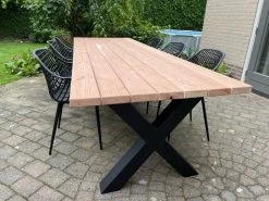 Tuintafel Douglas 300 Cm X 90 Cm | Stalen Poten | 8-10 Personen | DuuMaa -Philips Hue Winkel 1200x899 11