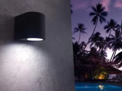 Mantra Kandachu Wandlamp Buiten Rond - Incl. Philips Hue White GU10 - Muurlamp - Tuinverlichting LED Buiten - Buitenlamp - Zwart -Philips Hue Winkel 1200x899 25