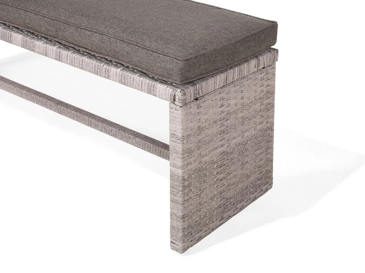 Beliani VITERBO - Loungeset Voor 8 - Grijs - PE Rotan 12 Beliani VITERBO - Loungeset Voor 8 - Grijs - PE Rotan - Afbeelding 10