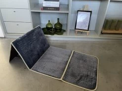 GEBEDSKLEED.EU Gebedskleed Met Rugleuning Grijs- Ramadan - Eid - Islam