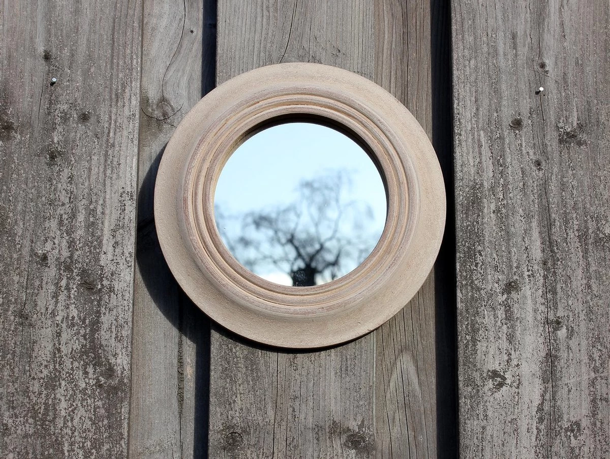 Wandspiegel In Houten Lijst | Houten Spiegel | Tuinspiegel | Buitenspiegel | Glazen Spiegel | Ronde Spiegel | 25 Cm | Muurdecoratie | Wanddecoratie 5 Wandspiegel In Houten Lijst | Houten Spiegel | Tuinspiegel | Buitenspiegel | Glazen Spiegel | Ronde Spiegel | 25 Cm | Muurdecoratie | Wanddecoratie - Afbeelding 3