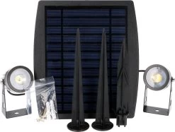Proventa Longlife Solar LED Tuinspots Inclusief Zonnepanelen - 4 X LED Prikspot + 2 X Zonnepaneel -Philips Hue Winkel 1200x907 1