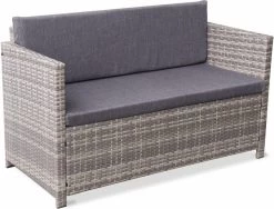 Alice's Garden Loungeset Perugia - 4 Plaatsen - Kleine Tuinset - Wicker - Grijstinten -Philips Hue Winkel 1200x915 7